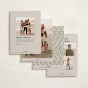 "Teaberry Stained Glass" - Holiday Cards in Garland by Thomas Ward - Back of Card Options