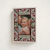 "Teaberry Stained Glass" - Holiday Cards in Garland by Thomas Ward - Folded Card