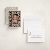 "Teaberry Stained Glass" - Holiday Cards in Garland by Thomas Ward - Assembled