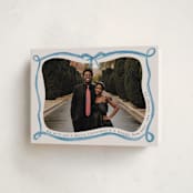 "Make me happy" - Holiday Cards in Sky by Pati Cascino - Folded Card