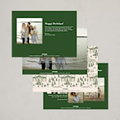 "Nutcracker Toile" - Holiday Cards in Fir by Teju Reval - Back of Card Options
