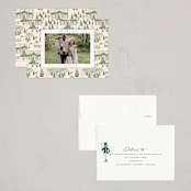 "Nutcracker Toile" - Holiday Cards in Fir by Teju Reval - Assembled