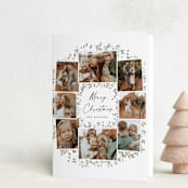 "Keepsake Wreath" - Holiday Cards in Snowball by Petra Kern - Folded Card