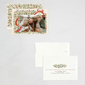 "Red Ribbon" - Holiday Cards in Ivory by iamtanya - Assembled