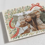 "Red Ribbon" - Holiday Cards in Ivory by iamtanya - Detail