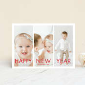 "More the Merrier" - Holiday Cards in Berry by chica design - Front
