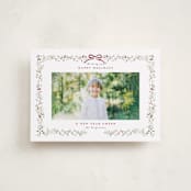 "Bountiful Boughs" - Holiday Cards in Cranberry by Itsy Belle Studio - Front