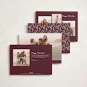 "Bountiful Boughs" - Holiday Cards in Cranberry by Itsy Belle Studio - Back of Card Options