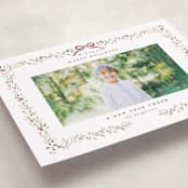 "Bountiful Boughs" - Holiday Cards in Cranberry by Itsy Belle Studio - Detail