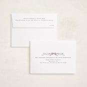 "Bountiful Boughs" - Holiday Cards in Cranberry by Itsy Belle Studio - FREE Recipient Addressing
