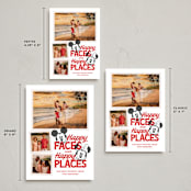 "Disney Mickey Mouse Happy Places" - Holiday Cards in Cherry by Jill Means - Formats Available