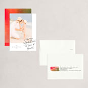 "Greeting Note" - Holiday Cards in Cardinal by Grae - Assembled