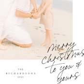 "Greeting Note" - Holiday Cards in Cardinal by Grae - Detail