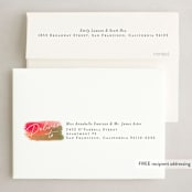 "Greeting Note" - Holiday Cards in Cardinal by Grae - FREE Recipient Addressing