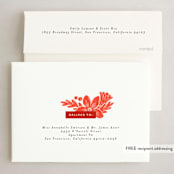 "Berry and Blossom" - Holiday Cards in Candy Cane by Griffinbell Paper Co. - FREE Recipient Addressing