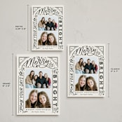 "Arched Multi Lettering" - Holiday Cards in Gravel by Alethea and Ruth - Formats Available