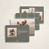 "Frame" - Holiday Cards in Sage by Nicole Walsh - Back of Card Options