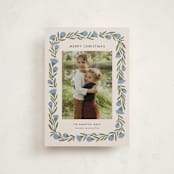 "wreath wrap" - Holiday Cards in Blue Spruce by Jen Owens - Front