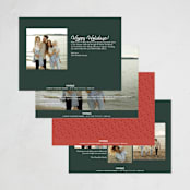 "Santa Stop" - Holiday Cards in Evergreen by Carrie ONeal - Back of Card Options