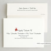 "Santa Stop" - Holiday Cards in Evergreen by Carrie ONeal - FREE Recipient Addressing