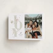 "Lit up" - Holiday Cards in Taupe by Stacey Meacham - Folded Card