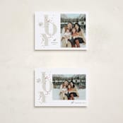 "Lit up" - Holiday Cards in Taupe by Stacey Meacham - Photo Orientation Options