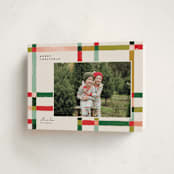 "Knitted Plaid" - Holiday Cards in Fruit Salad by Carrie ONeal - Folded Card