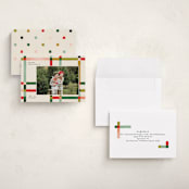 "Knitted Plaid" - Holiday Cards in Fruit Salad by Carrie ONeal - Assembled