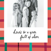 "Colorful Holiday Plaid" - Holiday Cards in Candy Apple by Ampersand Design Studio - Detail
