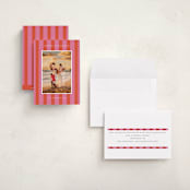 "Cabana" - Holiday Cards in Strawberry by Morgan Kendall - Assembled