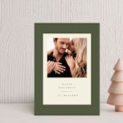 "Modern Classic Holiday" - Holiday Cards in Olive by Nazia Hyder - Front