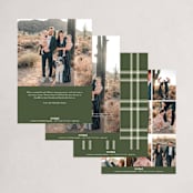 "Modern Classic Holiday" - Holiday Cards in Olive by Nazia Hyder - Back of Card Options