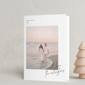 "Minimalist Signature" - Holiday Cards in Coal by Kelly Schmidt - Folded Card