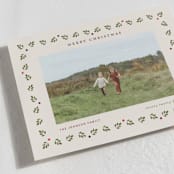 "Framed by Holly" - Holiday Cards in Vintage Holiday by Poised Avenue - Detail