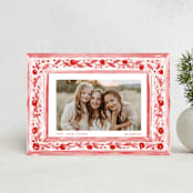 "Decorative Vintage Frame" - Holiday Cards in Candy Cane by Lucrecia Caporale - Front