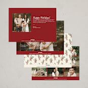 "Around the Table" - Holiday Cards in Holly Berry by Jamie Alexander - Back of Card