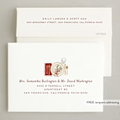 "Around the Table" - Holiday Cards in Holly Berry by Jamie Alexander - FREE Recipient Addressing