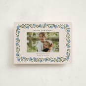 "wreath wrap" - Holiday Cards in Blue Spruce by Jen Owens - Front