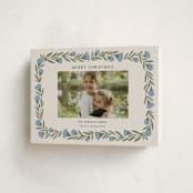 "wreath wrap" - Holiday Cards in Blue Spruce by Jen Owens - Folded Card
