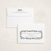 "wreath wrap" - Holiday Cards in Blue Spruce by Jen Owens - FREE Recipient Addressing