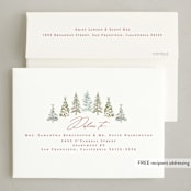 "Pick Your Tree" - Holiday Cards in Snowflake by Petra Kern - FREE Recipient Addressing