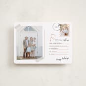 "Return Address" - Holiday Cards in Cinnamon by Gwen Bedat - Front