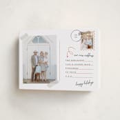 "Return Address" - Holiday Cards in Cinnamon by Gwen Bedat - Folded Card