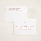 "Return Address" - Holiday Cards in Cinnamon by Gwen Bedat - FREE Recipient Addressing