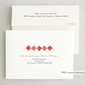 "Hand Painted Checkerboard" - Holiday Cards in Cherry by Michelle Harrick - FREE Recipient Addressing