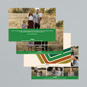 "Groovy Stripe" - Holiday Cards in Avocado by 2birdstone - Back of Card Options