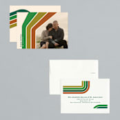 "Groovy Stripe" - Holiday Cards in Avocado by 2birdstone - Assembled
