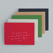 "Groovy Stripe" - Holiday Cards in Avocado by 2birdstone - Premium Envelope Options