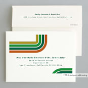 "Groovy Stripe" - Holiday Cards in Avocado by 2birdstone - FREE Recipient Addressing