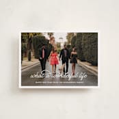 "What A Wonderful Life" - Holiday Cards in Snowflake by Leah Ragain - Front
